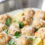 baked meatballs in piccata sauce