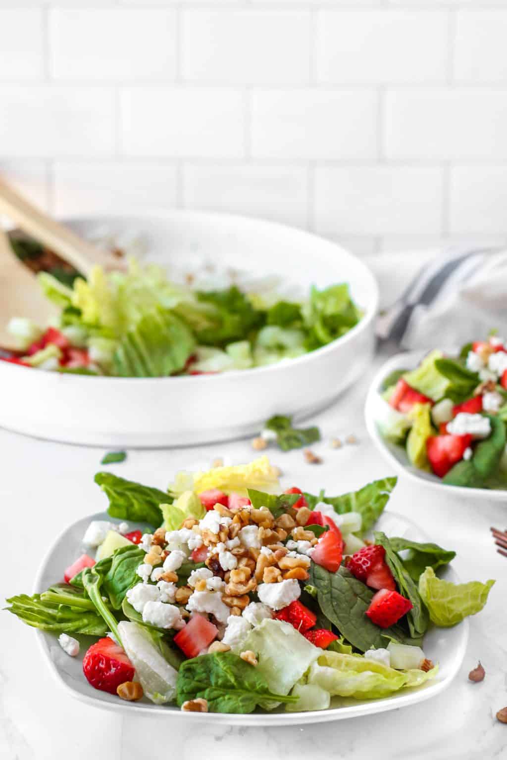 Strawberry Spinach Salad with Goat Cheese A Seasoned Greeting