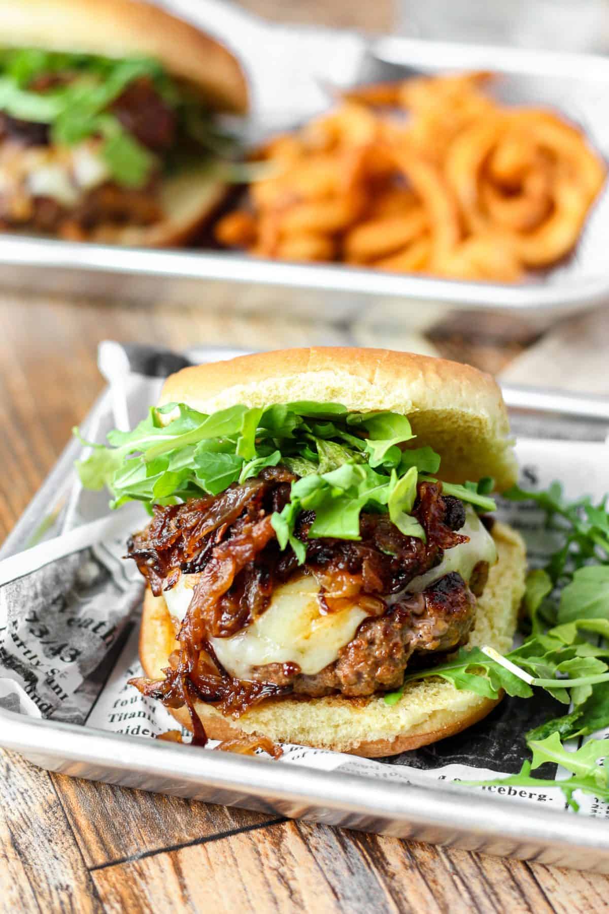 French Onion Burgers A Seasoned Greeting Juicy and cheesy!