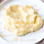 orange butter on a white plate