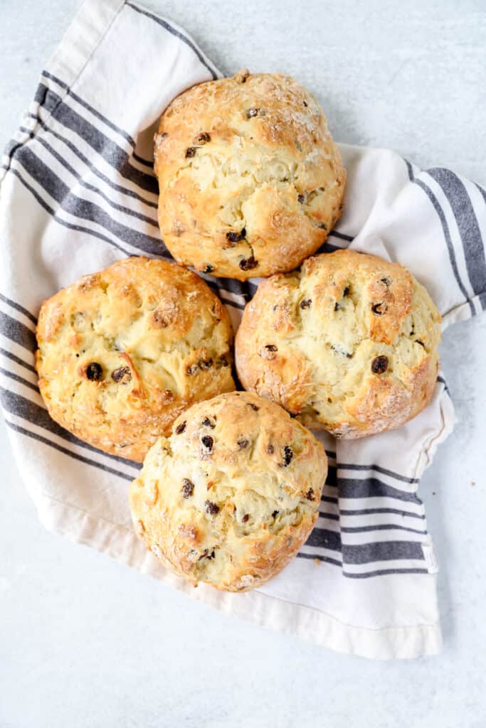 overhead photo of the mini Irish soda breads