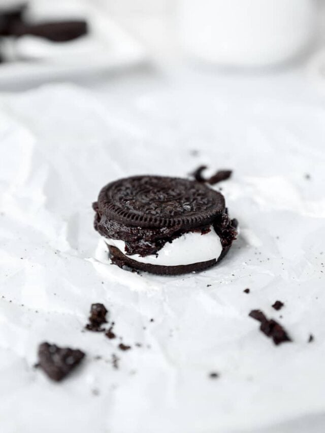 oreo s'more on parchment paper